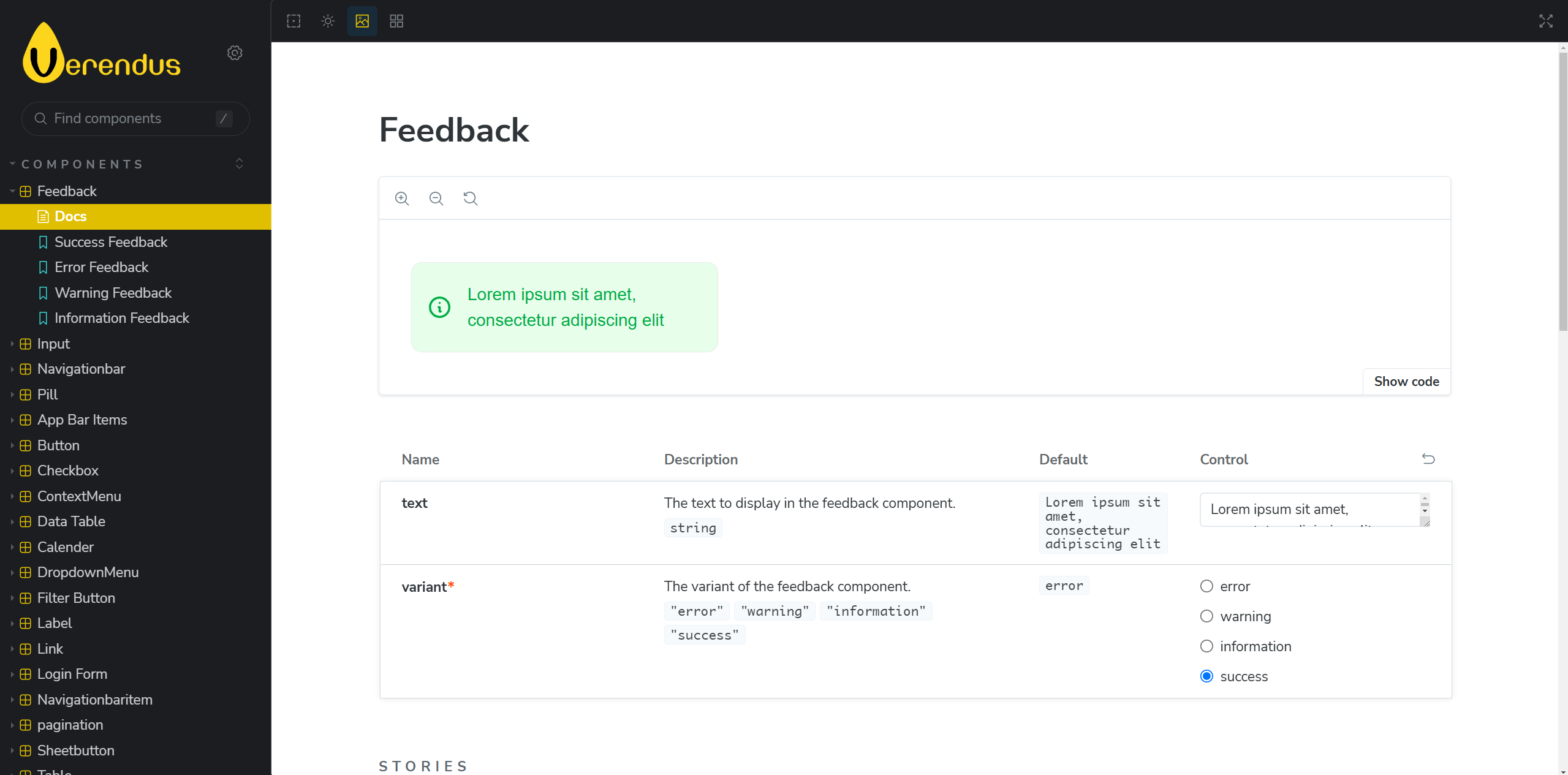 Verendus UI Library screenshot 1
